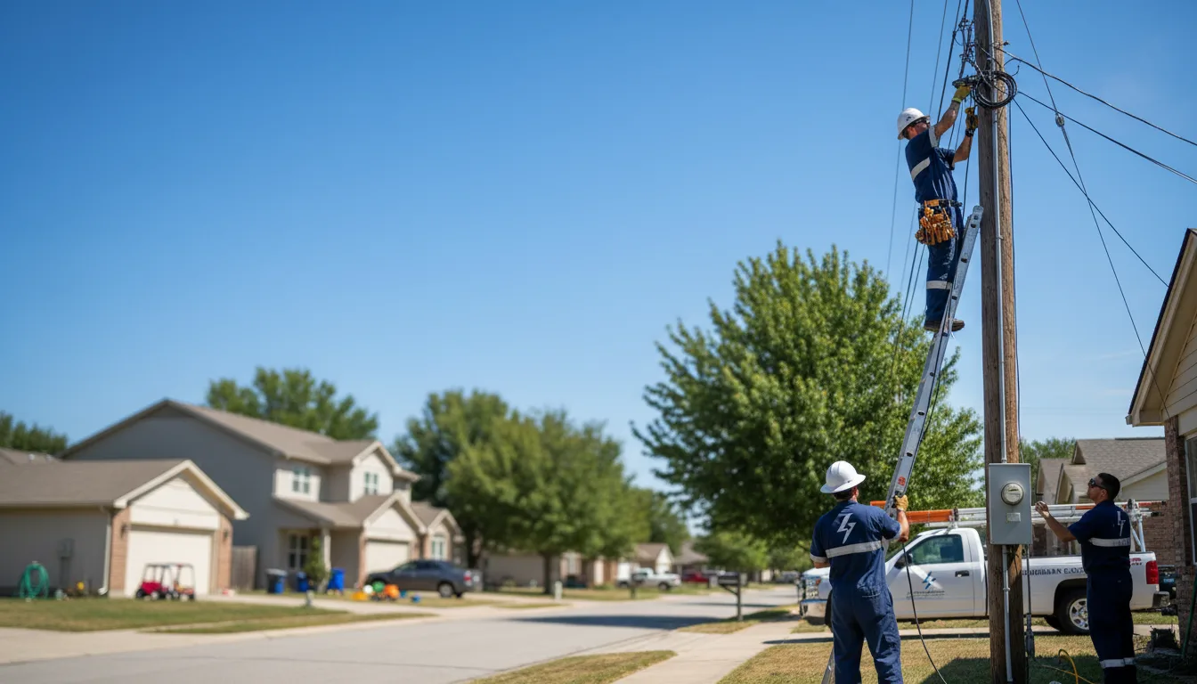 Residential electrician providing installation services in Jones, OK